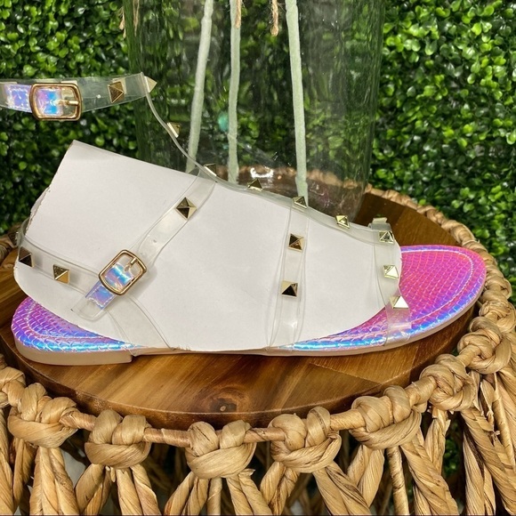 Aurora gold studded sandals - Picture 5 of 8